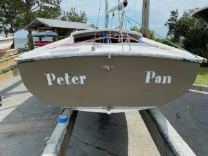 Rhodes 19 Sailboat Hull, freshly painted Lettering from Angela M, GA
